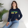 Alpha Gamma Rho Two Toned Greek Lettered Crewneck Sweatshirts
