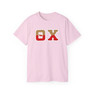Theta Chi Two Toned Greek Lettered T-shirts