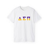 Delta Sigma Pi Two Toned Greek Lettered T-shirts