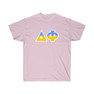Delta Phi Two Toned Greek Lettered T-shirts