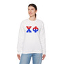 Chi Phi Two Toned Greek Lettered Crewneck Sweatshirts