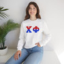 Chi Phi Two Toned Greek Lettered Crewneck Sweatshirts