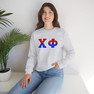 Chi Phi Two Toned Greek Lettered Crewneck Sweatshirts