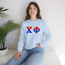 Chi Phi Two Toned Greek Lettered Crewneck Sweatshirts