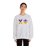 Chi Psi Two Toned Greek Lettered Crewneck Sweatshirts