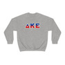 Delta Kappa Epsilon Two Toned Greek Lettered Crewneck Sweatshirts