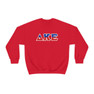 Delta Kappa Epsilon Two Toned Greek Lettered Crewneck Sweatshirts