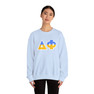 Delta Phi Two Toned Greek Lettered Crewneck Sweatshirts