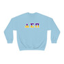 Delta Sigma Pi Two Toned Greek Lettered Crewneck Sweatshirts