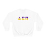 Delta Sigma Pi Two Toned Greek Lettered Crewneck Sweatshirts