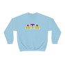 Delta Tau Delta Two Toned Greek Lettered Crewneck Sweatshirts