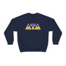 Delta Tau Delta Two Toned Greek Lettered Crewneck Sweatshirts