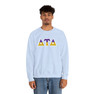 Delta Tau Delta Two Toned Greek Lettered Crewneck Sweatshirts