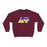 Delta Upsilon Two Toned Greek Lettered Crewneck Sweatshirts