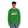 Delta Upsilon Two Toned Greek Lettered Crewneck Sweatshirts