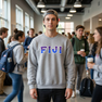 FIJI - Phi Gamma Delta Two Toned Greek Lettered Crewneck Sweatshirts