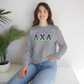 Lambda Chi Alpha Two Toned Greek Lettered Crewneck Sweatshirts