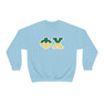 Phi Chi Two Toned Greek Lettered Crewneck Sweatshirts