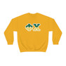 Phi Chi Two Toned Greek Lettered Crewneck Sweatshirts