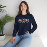 Phi Kappa Psi Two Toned Greek Lettered Crewneck Sweatshirts