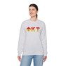 Phi Kappa Tau Two Toned Greek Lettered Crewneck Sweatshirts