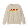 Phi Kappa Tau Two Toned Greek Lettered Crewneck Sweatshirts