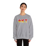 Phi Kappa Tau Two Toned Greek Lettered Crewneck Sweatshirts