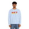 Phi Kappa Tau Two Toned Greek Lettered Crewneck Sweatshirts