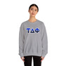 Tau Delta Phi Two Toned Greek Lettered Crewneck Sweatshirts