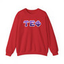 Tau Epsilon Phi Two Toned Greek Lettered Crewneck Sweatshirts
