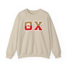 Theta Chi Two Toned Greek Lettered Crewneck Sweatshirts