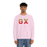Theta Chi Two Toned Greek Lettered Crewneck Sweatshirts