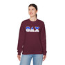 Theta Delta Chi Two Toned Greek Lettered Crewneck Sweatshirts
