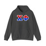 Chi Phi Two Toned Greek Lettered Hooded Sweatshirts