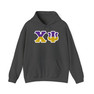Chi Psi Two Toned Greek Lettered Hooded Sweatshirts