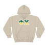 Phi Chi Two Toned Greek Lettered Hooded Sweatshirts
