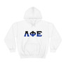 Phi Chi Two Toned Greek Lettered Hooded Sweatshirts