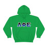 Phi Chi Two Toned Greek Lettered Hooded Sweatshirts