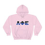 Phi Chi Two Toned Greek Lettered Hooded Sweatshirts