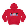 Phi Chi Two Toned Greek Lettered Hooded Sweatshirts
