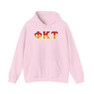 Phi Kappa Tau Two Toned Greek Lettered Hooded Sweatshirts