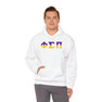 Phi Sigma Pi Two Toned Greek Lettered Hooded Sweatshirts