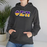 Phi Sigma Pi Two Toned Greek Lettered Hooded Sweatshirts