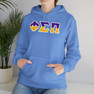 Phi Sigma Pi Two Toned Greek Lettered Hooded Sweatshirts