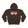 Psi Upsilon Two Toned Greek Lettered Hooded Sweatshirts