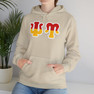 Psi Upsilon Two Toned Greek Lettered Hooded Sweatshirts