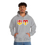 Psi Upsilon Two Toned Greek Lettered Hooded Sweatshirts