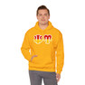 Psi Upsilon Two Toned Greek Lettered Hooded Sweatshirts