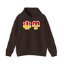 Psi Upsilon Two Toned Greek Lettered Hooded Sweatshirts