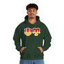Psi Upsilon Two Toned Greek Lettered Hooded Sweatshirts